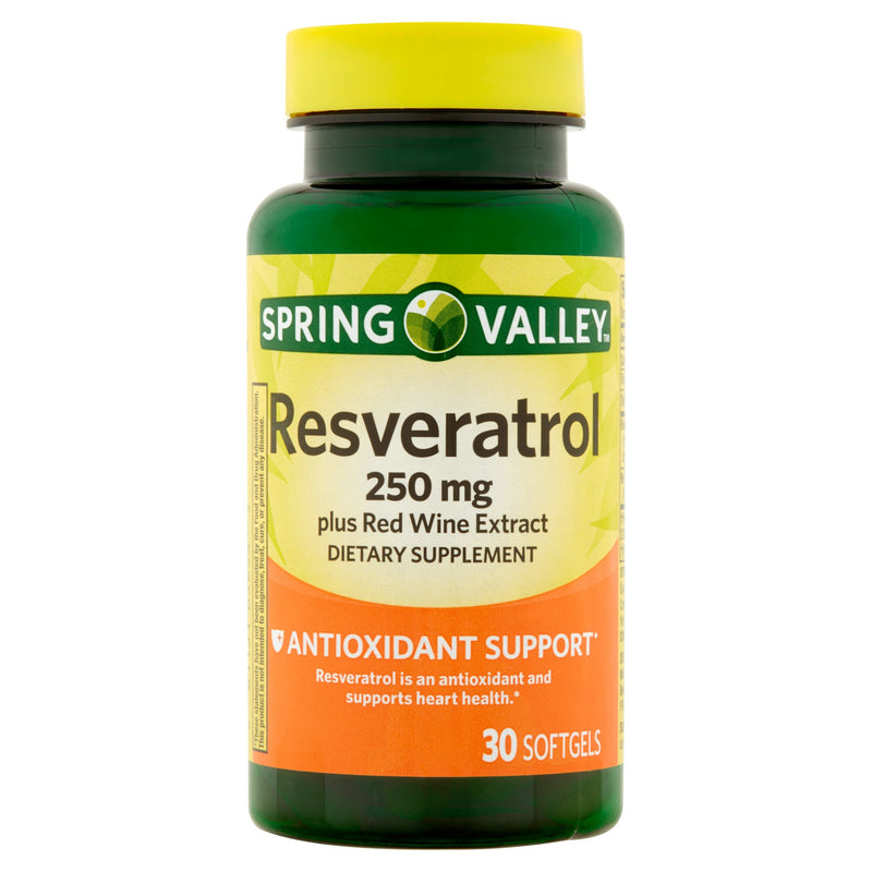 Resveratrol 250 Mg Spring Valley 30 Cápsulas